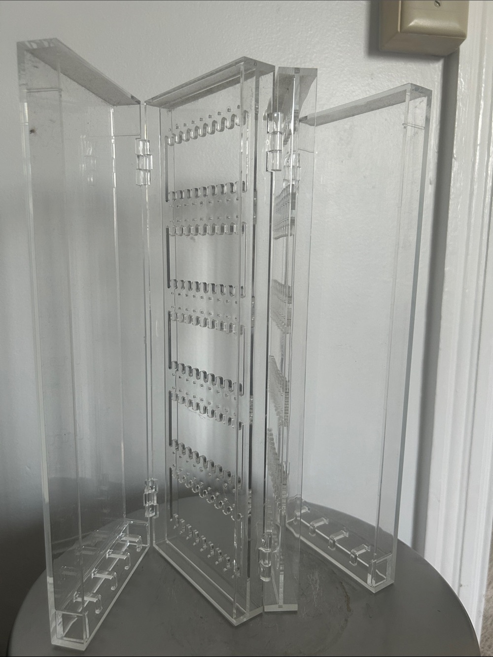 Clear Acrylic Jewelry Organizer - Foldable Earring Display